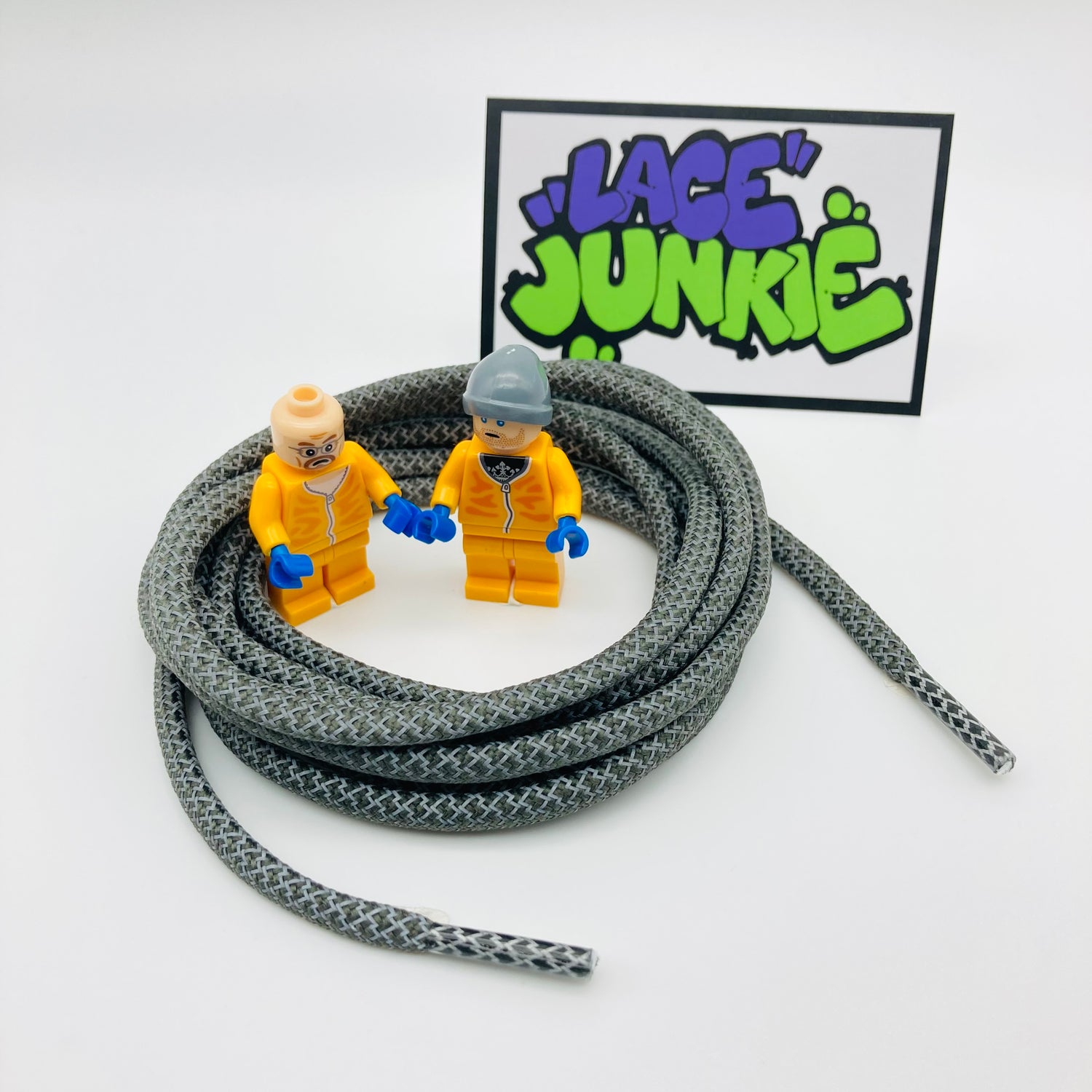 Lace Junkie Dark Grey 3M Reflective Rope Laces
