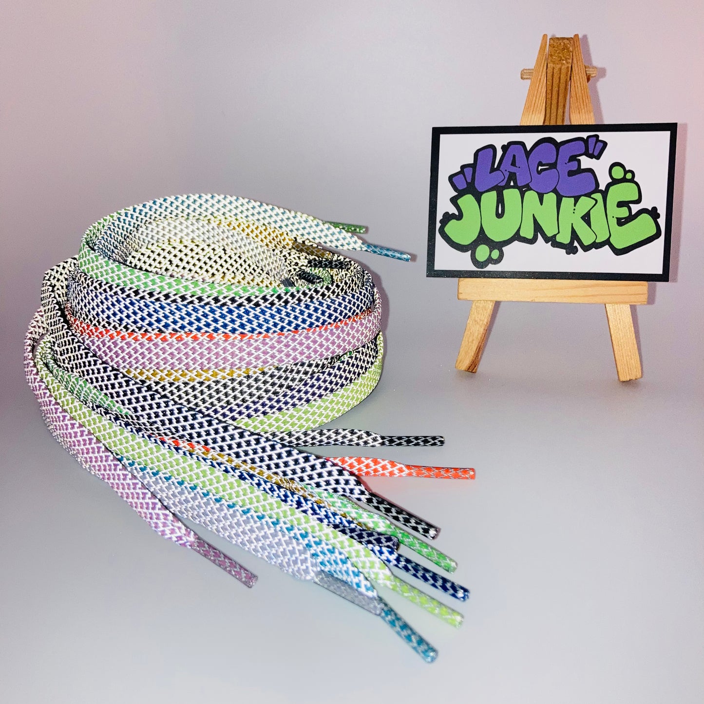 Lace Junkie 3M Reflective 8mm Flat Laces