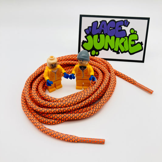 Lace Junkie Neon Orange 3m Reflective Rope Laces