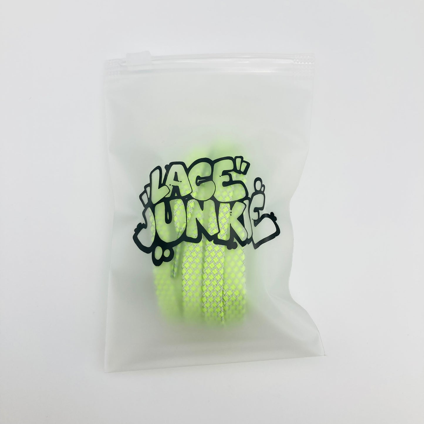 Lace Junkie Neon Yellow 3M Reflective 8mm Flat Laces
