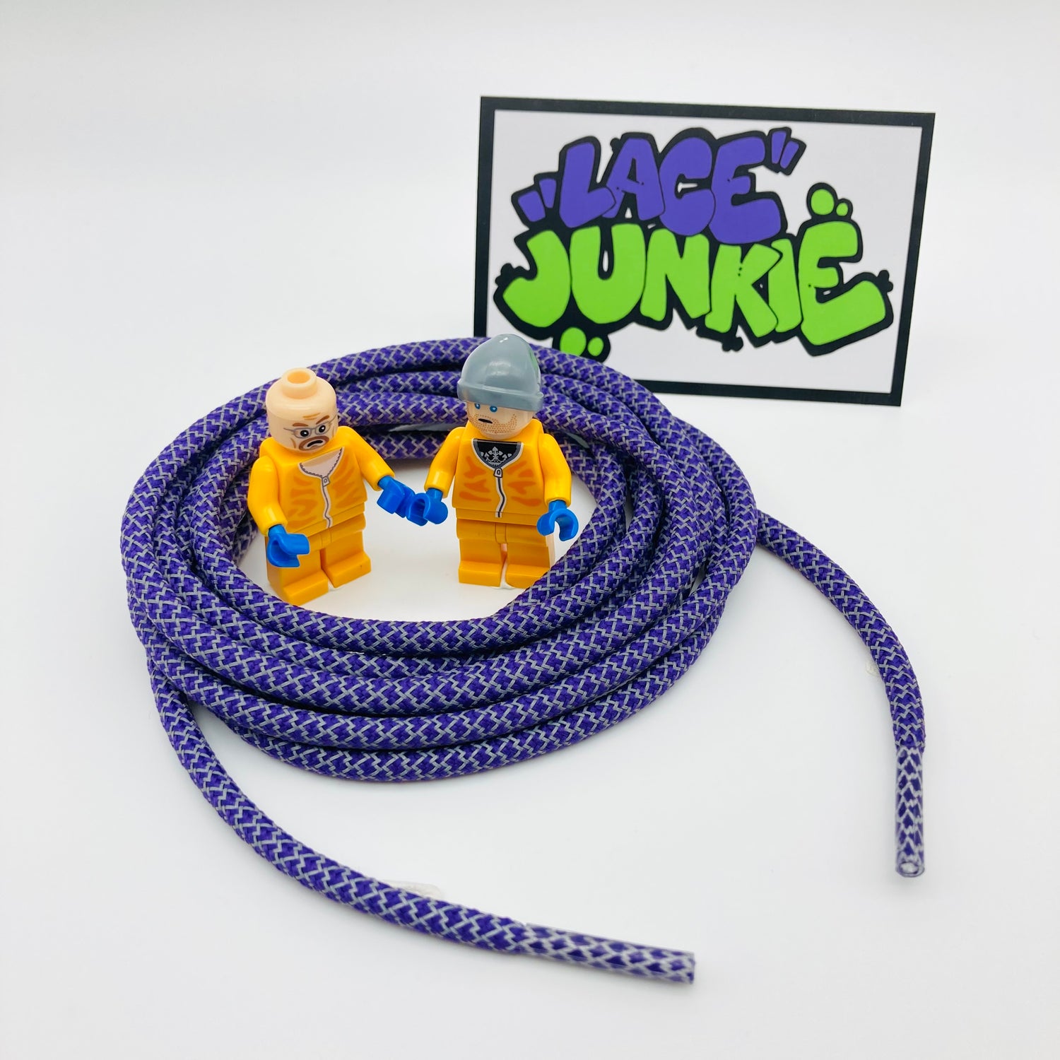Lace Junkie Purple 3M Reflective Rope Laces