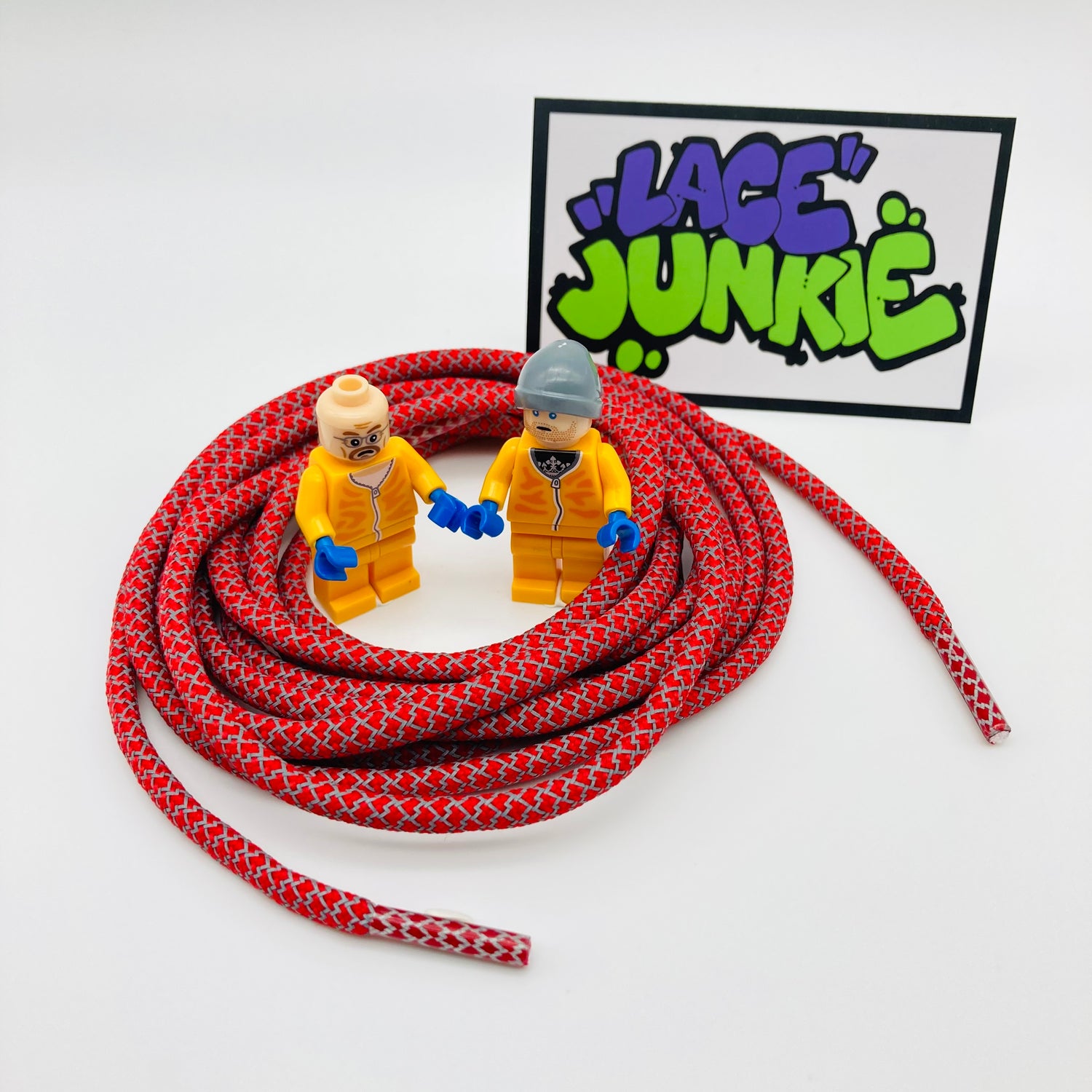 Lace Junkie Red 3M Reflective Rope Laces