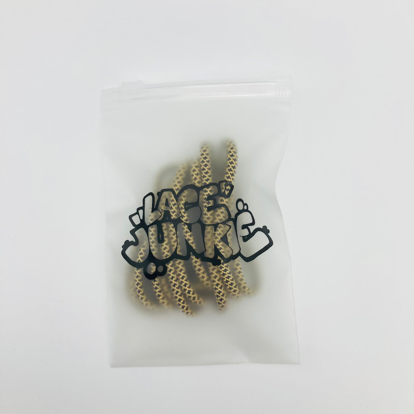Lace Junkie Yellow / Black Two Colour Rope Laces