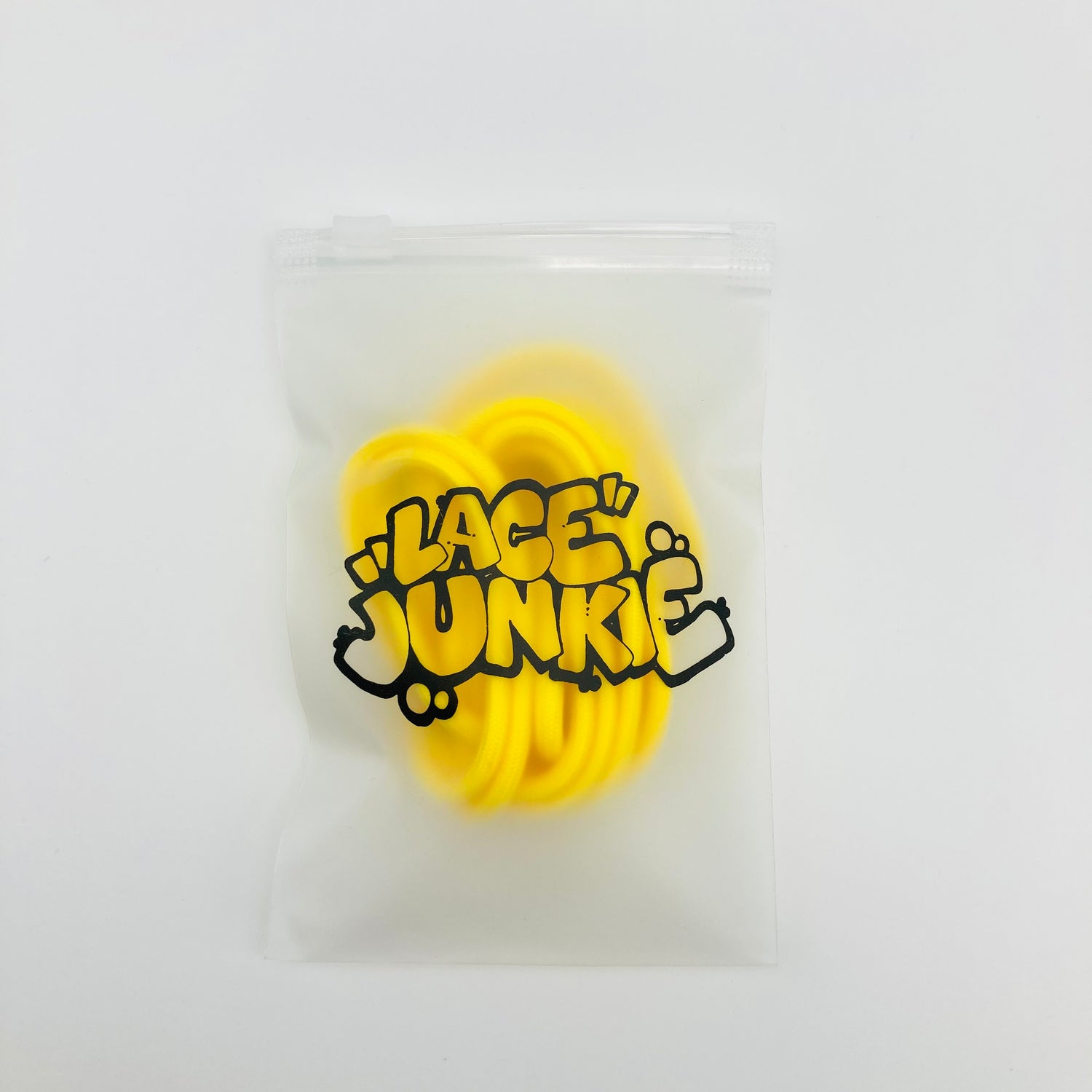 Lace Junkie Yellow Single Colour Rope Laces